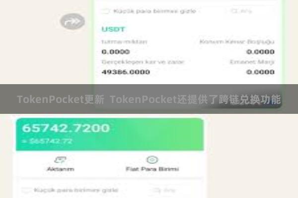 TokenPocket更新  TokenPocket还提供了跨链兑换功能